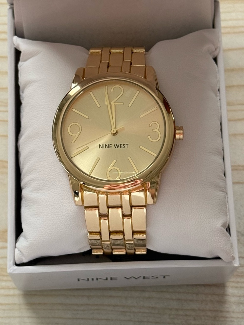 Nine West Women’s Gold Colored Bracelet Watch NW1578CHGB